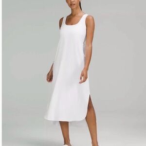 Lululemon NWT Airy Pima Cotton Open Back Midi Dress White Size 10